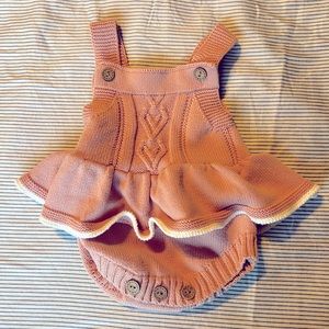 Newborn Girl’s Knit Romper